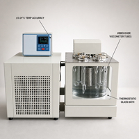 Viscosímetro Cinemático Ubbelohde de Venta Directa de Fábrica, Probador de Viscosidad para Baño de Baja Temperatura ASTM D445, Equipo de Laboratorio Digital