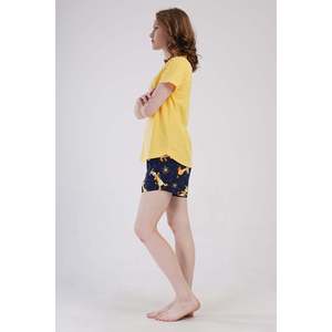 Ensemble haut et bas pour femme - Col rond, manches courtes, coupe ovale - SARI - SARI - Product Image 3