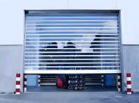 Porte coulissante transparente Bolang pour commerce, porte à enroulement en acrylique, polycarbonate PC, porte d'entrée à enroulement