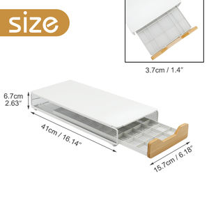 Suministro de fábrica, soporte de Metal para <span class=keywords><strong>cápsulas</strong></span> <span class=keywords><strong>Nespresso</strong></span>, estante organizador de cajones de malla, capacidad para 40 <span class=keywords><strong>cápsulas</strong></span>, opción de Color blanco y negro - Product Image 5