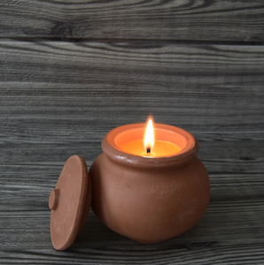 Hogar decoracion céramique mate vide pot de bougie <span class=keywords><strong>en</strong></span> argile de <span class=keywords><strong>terre</strong></span> <span class=keywords><strong>cuite</strong></span> <span class=keywords><strong>avec</strong></span> <span class=keywords><strong>couvercle</strong></span> bougeoirs, lanternes et bocaux de bougie - Product Image 4