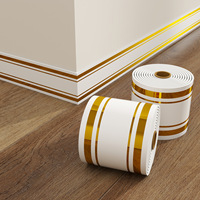 Rodapié Autoadhesivo de PVC Impermeable para Pared, Cubierta de Borde de Suelo, Tira Decorativa para Juntas de Azulejos, Estilo Moderno para Dormitorio