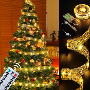 <span class=keywords><strong>Ruban</strong></span> de Noël de 5 m avec lumières LED, <span class=keywords><strong>ruban</strong></span> lumineux féerique, décoration de Noël, lumières LED de Noël pour arbre avec <span class=keywords><strong>Ked</strong></span> - Product Image 4