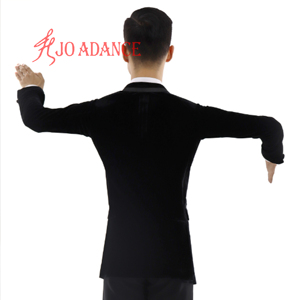 Completo Smoking Nero <span class=keywords><strong>da</strong></span> <span class=keywords><strong>Uomo</strong></span> per Danza Latina, Abito <span class=keywords><strong>da</strong></span> Ballo a Doppio Petto per Ballerini Professionisti - Product Image 3