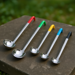 Set di 5 Cucchiai per Gelato Cacillos Select in Acciaio Inox con Manici Colorati, Lavabili in Lavastoviglie - Product Image 3