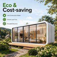 Hôtel Boutique Apple Cabin, maisonnette modulaire préfabriquée, mini-maison avec design rond pour le glamping, les stations balnéaires et le camping