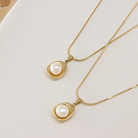 Collier en acier inoxydable plaqué or PVD 14K, chaîne serpent avec perles, vente en gros, tendance, cadeau pour femme, personnalisation de bijoux