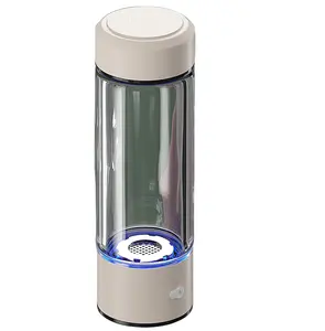 Venta al por mayor portátil nueva tecnología de hidrógeno taza de agua rica botella generador ionizado máquina de agua de vidrio botella de salud