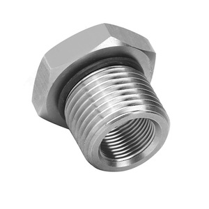 Conector de Filtro de Combustible de Acero Inoxidable, Rosca Interna 1/2-28, Rosca Externa 3/4-16, para Uso Automotriz - Product Image 1