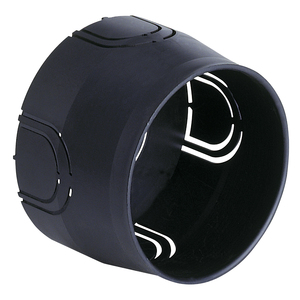 Caja de montaje empotrado autoextensible de 60 mm, negra, para accesorios de conductos - Product Image 1