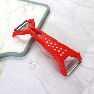 Eco-Friendly Manual Plastic Double Head <b>Fruit</b> & <b>Vegetable</b> Peeler with Stainless Steel Blades for Garlic & Ginger Grinding - Product Image 3