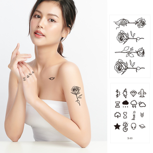สติกเกอร์สักลายชั่วคราวแบบออร์แกนิค กันน้ำ กันเหงื่อ ลายเล็กๆ สำหรับติดบนนิ้ว ใบหน้า ร่างกาย สำหรับมืออาชีพ - Product Image 5