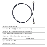 Câble coaxial RF personnalisé Kontec CC avec prise droite BNC 20cm PVC Jacket RG58 Male Video Security Camera Antennes