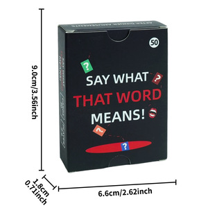 เกมกระดานคำศัพท์ภาษาอังกฤษข้ามพรมแดนแบบใหม่ 50 ชิ้น เกมไพ่สำหรับงานปาร์ตี้ เกมอินเตอร์แอคทีฟสำหรับผู้เล่นหลายคน - Product Image 5