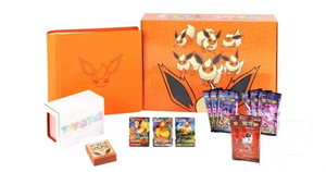 Y Y Venta mayorista oficial genuino Poke Mon Eevee fuego caja regalo roja suplemento PTCG juego mesa - Product Image 5