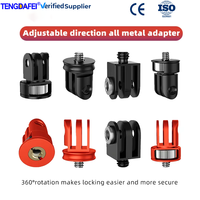 Adaptateur de montage trépied 3 branches en alliage d'aluminium à rotation 360° à dégagement rapide, anti-poussière, sans outil, accessoire d'action, direct usine