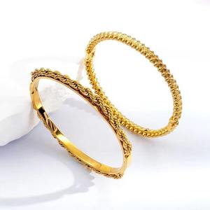 Luxury Inspired Trendy Designer Stainless Steel <b>Bangle</b> <b>Bracelet</b> Unisex - Product Image 4