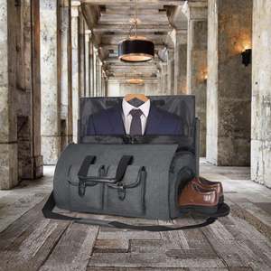 Sac de voyage matelassé imperméable à fermeture éclair pour le sport et le fitness, avec compartiment à chaussures grande capacité, idéal pour les courts séjours - Product Image 3