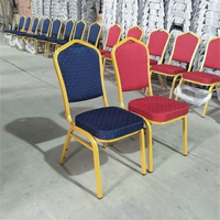 Chaise de banquet Napoléon noire de haute qualité pour événements intérieurs et extérieurs Fort Party Mariages Tables à manger-Chaises rembourrées pour événements d'église