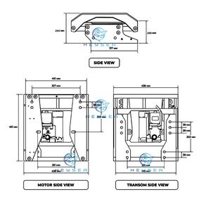 Plaque de levage électrique HeySea de haute qualité pour moteurs <span class=keywords><strong>hors</strong></span>-<span class=keywords><strong>bord</strong></span> 350, support de levage pour <span class=keywords><strong>moteur</strong></span> de bateau, plaques de levage marines, 8 retraites, 5 levées - Product Image 4