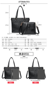 Bolsos de Oficina de PU con Patrón de Cocodrilo, Bolsos de Mano para Mujer, de Alta Calidad, de Lujo, Gran Capacidad, Bolsos de Mano para Oficina - Product Image 3