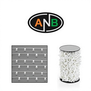 ANB Factory Price Luxury S-fold Master Carriers <b>Wheel</b> Manual Ripple Fold Track Curtain Carr <b>Plastic</b> POM Easy Installation Living - Product Image 2
