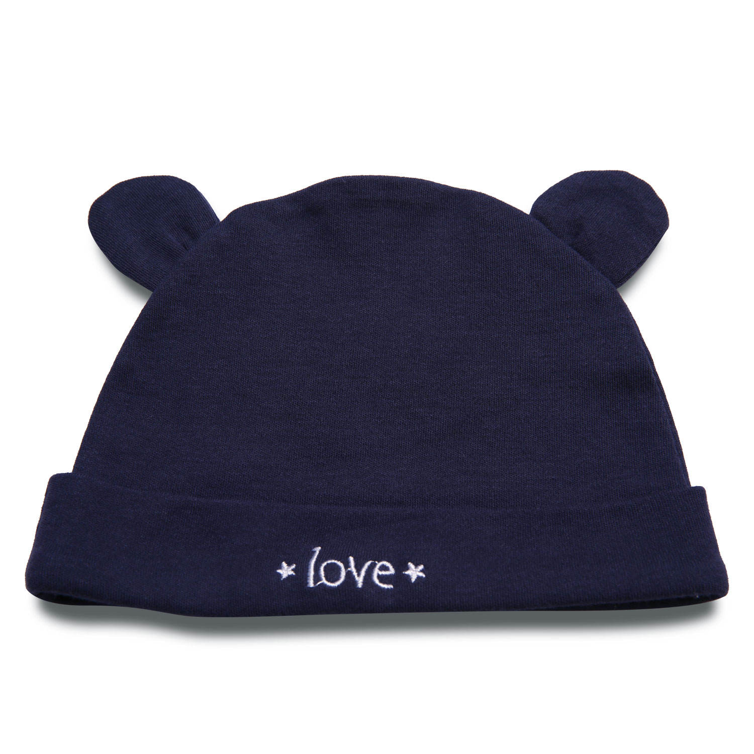 Зимние однотонные детские шапки-бини, милые шапки для новорожденных, Хлопковые вязаные детские шапки