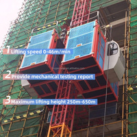 CE-Zertifizierter HUGECRANE Industrie-Aufzug Mini-Baulift Lastenaufzug für Hochhausnutzung Maximale Hubhöhe 250m-650m