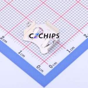 MY-1220-04 Button & Strip Battery Connector Through hole Component (THT) Connector Battery Clip <b>CR1220</b> Phosphor Bronze Nickel - Product Image 2