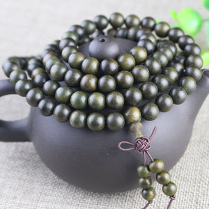 Dark Golden Nanmu Wood 108 <b>Bead</b> Buddhist Prayer <b>Bracelet</b> Round Ethnic Style For <b>Men</b> And Women Natural Fragrance - Product Image 2