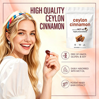 Gélules de cannelle de Ceylan à marque privée OEM, extrait naturel d'herbes, capsules molles, emballage personnalisé, vente en gros en vrac