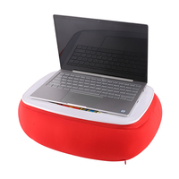 Support d'ordinateur portable personnalisé en forme de pouf, plateau portable rembourré pour lit et canapé, support d'ordinateur portable imprimé sur mesure avec coussin en billes de mousse souple