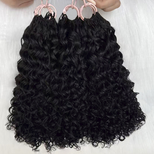 Extensions de cheveux humains vierges à double trame crochetée avec cheveux doublement étirés pour salons et distributeurs - Product Image 2