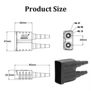 Connecteurs <span class=keywords><strong>BNC</strong></span> bipolaires noirs en matériau PC 120A 600V IP65, fiches et prises pour chargeur d'alimentation - Product Image 2