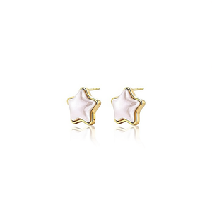 Boucles d'oreilles Amy Amy Star Stud en fausses perles plaquées or blanc pour femme, à porter au quotidien - Product Image 3