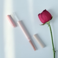 Tube de mascara vide rose personnalisé à double tête avec brosse à cils, emballage cosmétique rechargeable pour marques de maquillage