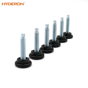 Hyderon <b>Adjustable</b> Furniture <b>Legs</b> 38-18S*1.5 Black Plastic Heavy Duty <b>Table</b> Feet - Product Image 2