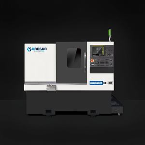 Tour à métaux CNC à broche unique de haute précision HANSUN 6 pouces, commande Syntec, 2 axes, haute précision, tour à banc incliné de moyenne capacité, 220V - Product Image 1