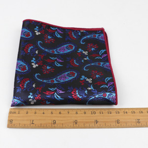 Paisley <span class=keywords><strong>Mouchoir</strong></span> Polyester Écharpes <span class=keywords><strong>Vintage</strong></span> Tissu de Costume D'affaires Mouchoirs Hommes Poche Carré Mouchoirs 26*26cm - Product Image 2