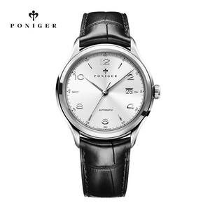 PONIGER P7.13 นาฬิกาข้อมือผู้ชาย 40 มม.บางเฉียบ 7.9 มม.26 จิวเวลรี่ปฏิทินวันที่หยุดวินาทีกลไกแซฟไฟร์ - Product Image 3