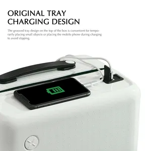 Seek luxus reise aluminium trolley gepäck mit universal räder TSA schlösser tragen auf smart koffer