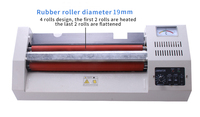 Plastifieuse automatique A3 de haute qualité avec rouleau en caoutchouc de 25,5 mm, machine à plastifier à chaud/froid pour photos et documents, compatible A4 A5 A6