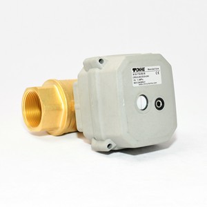 Vanne à boisseau sphérique électrique Tonhe DN32 en laiton fileté, vanne de régulation d'eau à deux voies, type interrupteur droit - Product Image 2