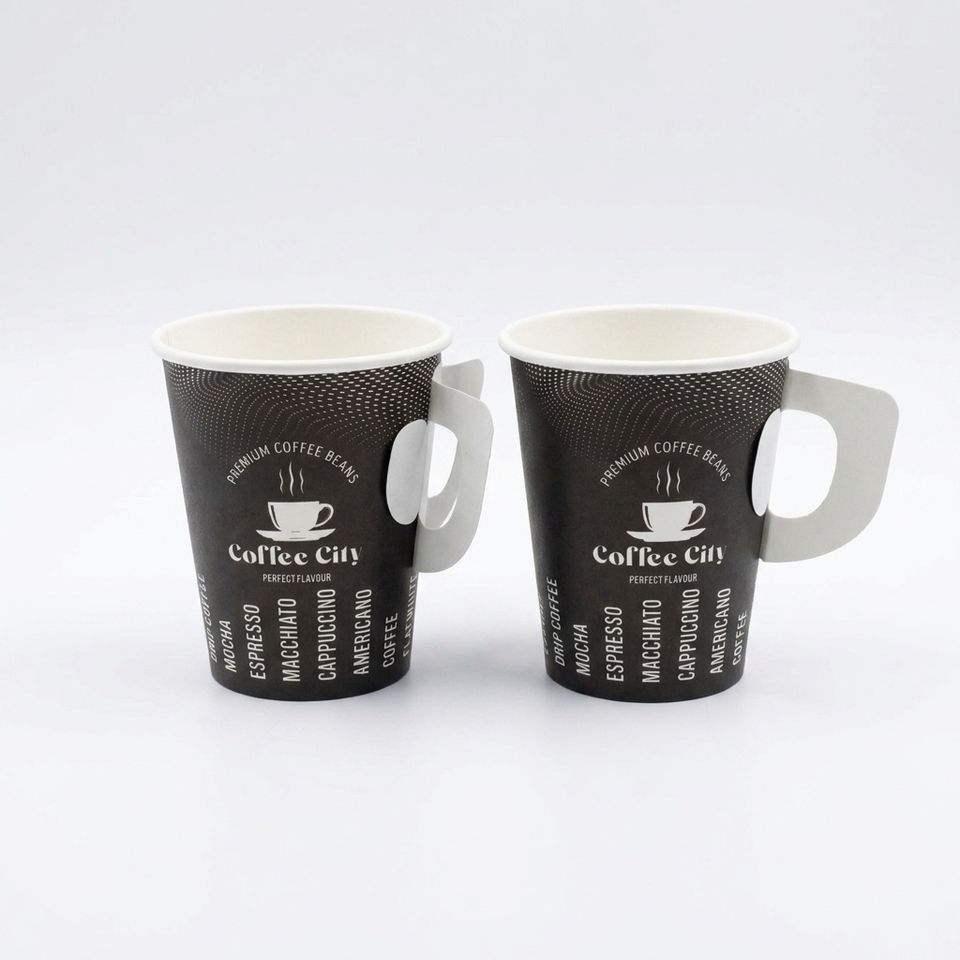 Insulated 7-9oz Coffee Cups With Handle For Hot Drinks 4