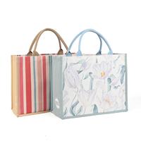 Sac fourre-tout en toile de qualité supérieure, réutilisable, écologique, grande capacité, avec poche intérieure