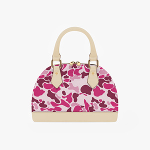 Nouveau sac à main pour femme en cuir PU rose camouflage, sac à bandoulière personnalisé avec imprimé camouflage nuage, fermeture éclair, sac à bandoulière tendance pour femme - Product Image 1