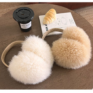 Orejeras de invierno de gama alta 2025 Lana y Cachemira cálidas y lindas con orejeras de invierno de gama alta a prueba de frío de piel original - Product Image 3