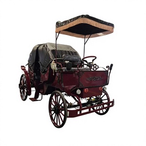 Carruaje de Caballos Personalizado para Bodas y Turismo con Capacidad para 6 Pasajeros y Carruajes de Caballos Eléctricos Convertibles Rojos en Venta - Product Image 1