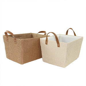 Boîte de rangement domestique avec panier en tissu pour vêtements <span class=keywords><strong>Design</strong></span> tissé en corde de <span class=keywords><strong>papier</strong></span> - Product Image 6
