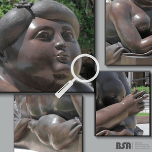 Statues abstraites en bronze coulé sur mesure de grande taille représentant des femmes rondes, sculptures féminines rondes en cuivre pour la décoration de jardin extérieur - Product Image 2